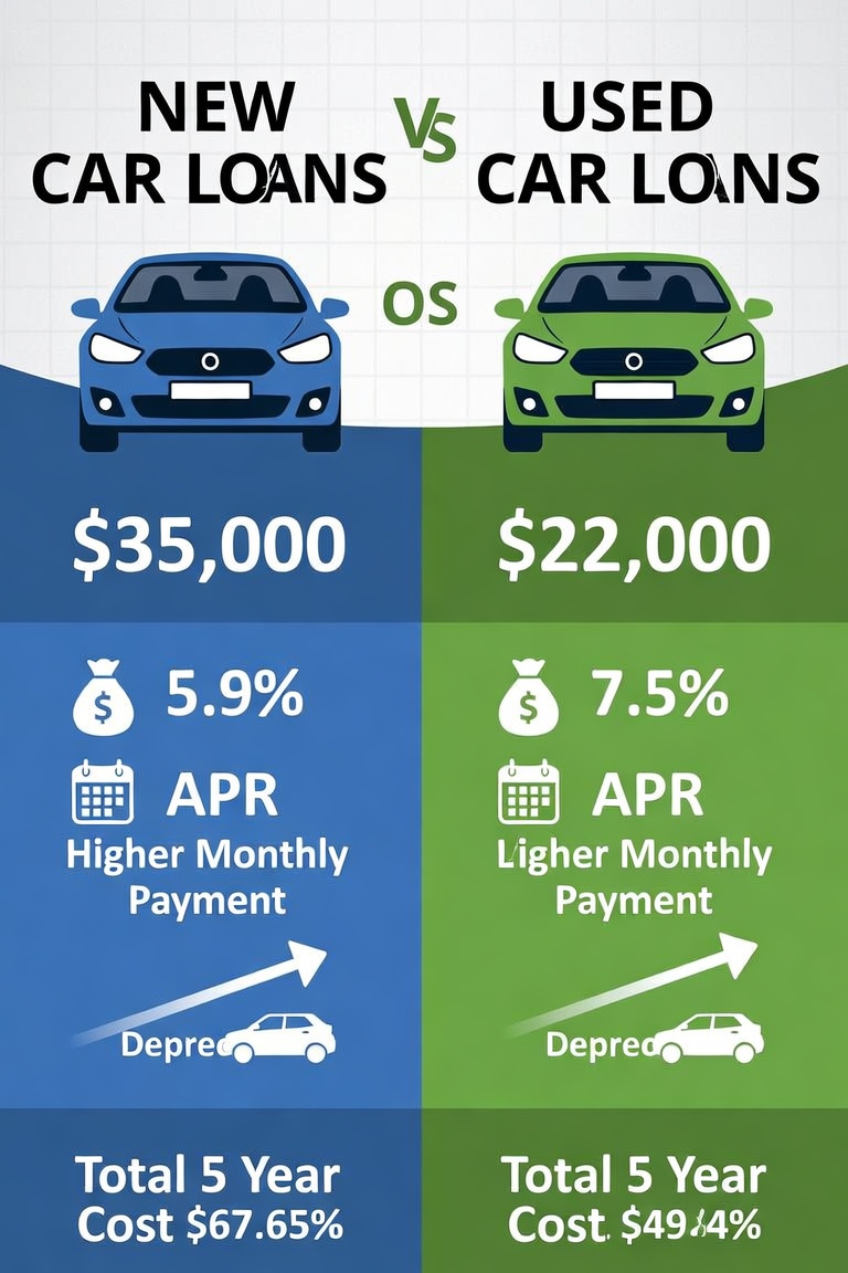 New Car vs Used Car Loan Cost Comparison
