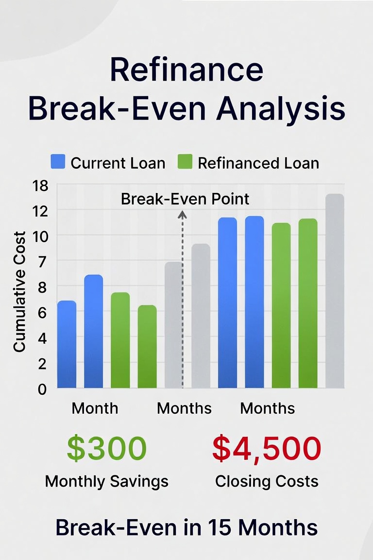 Refinance Break-Even Analysis Chart